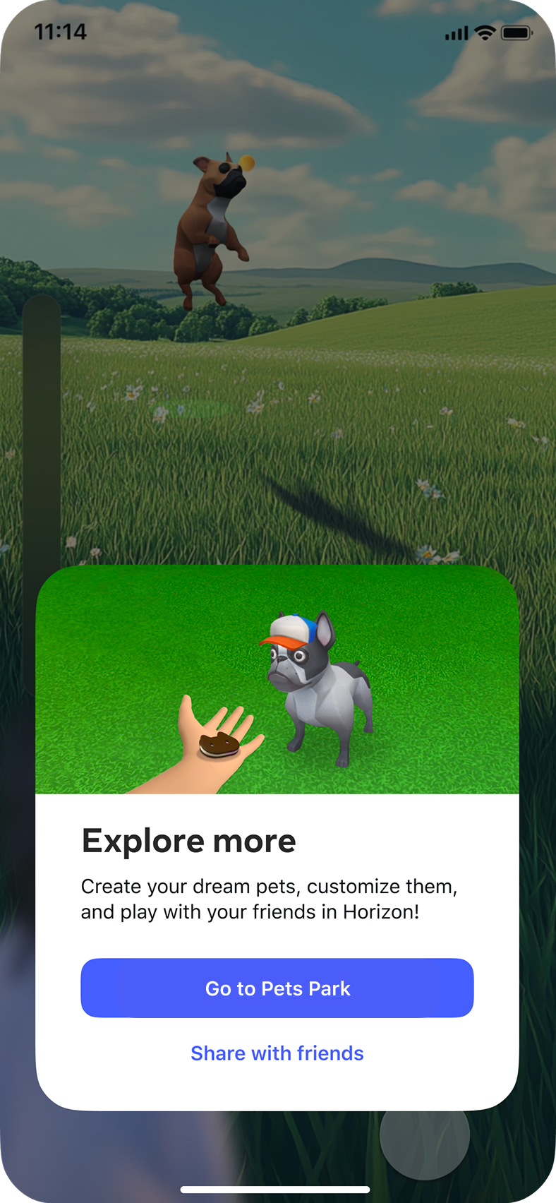 Pet space in Horizon — explore more with friends